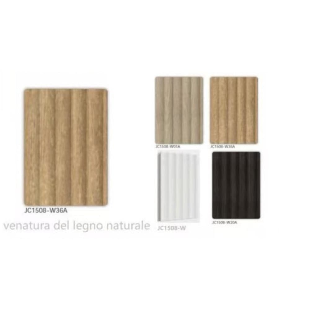Pannello decorativo 3D effetto legno naturale 11x148x290 cm rivestimento parete - 4