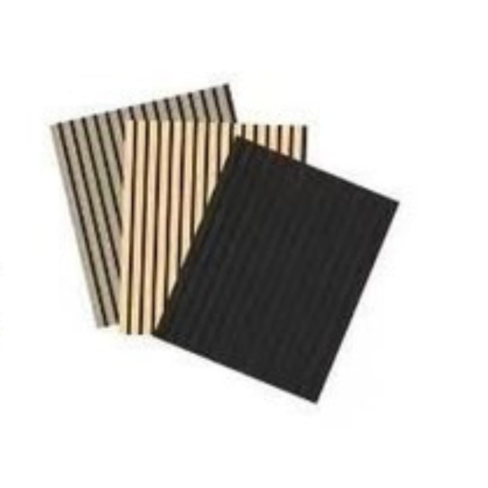 Pannello acustico MDF nero opaco 21x600x2400 mm fonoassorbente a doghe - 4