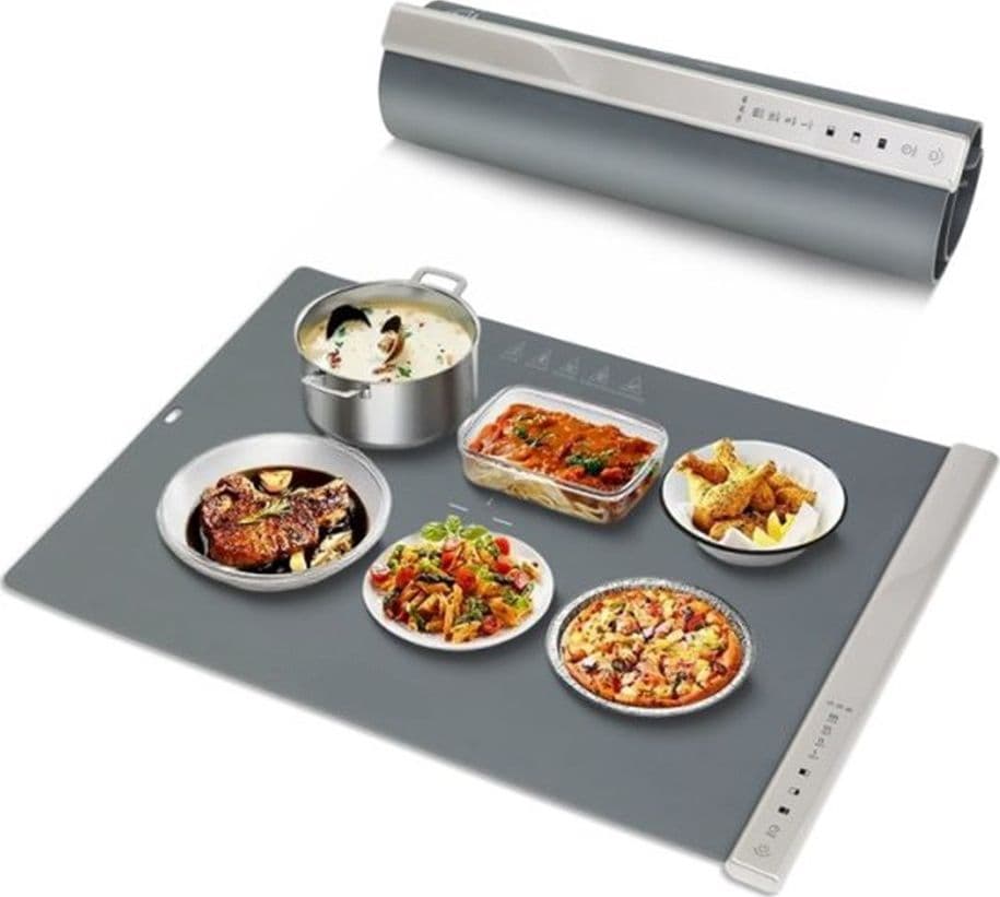 VASSOIO RISCALDANTE SCALDAVIVANDE ELETTRICO TAPPETINO PIEGHEVOLE FLESSIBILE IN SILICONE - 5