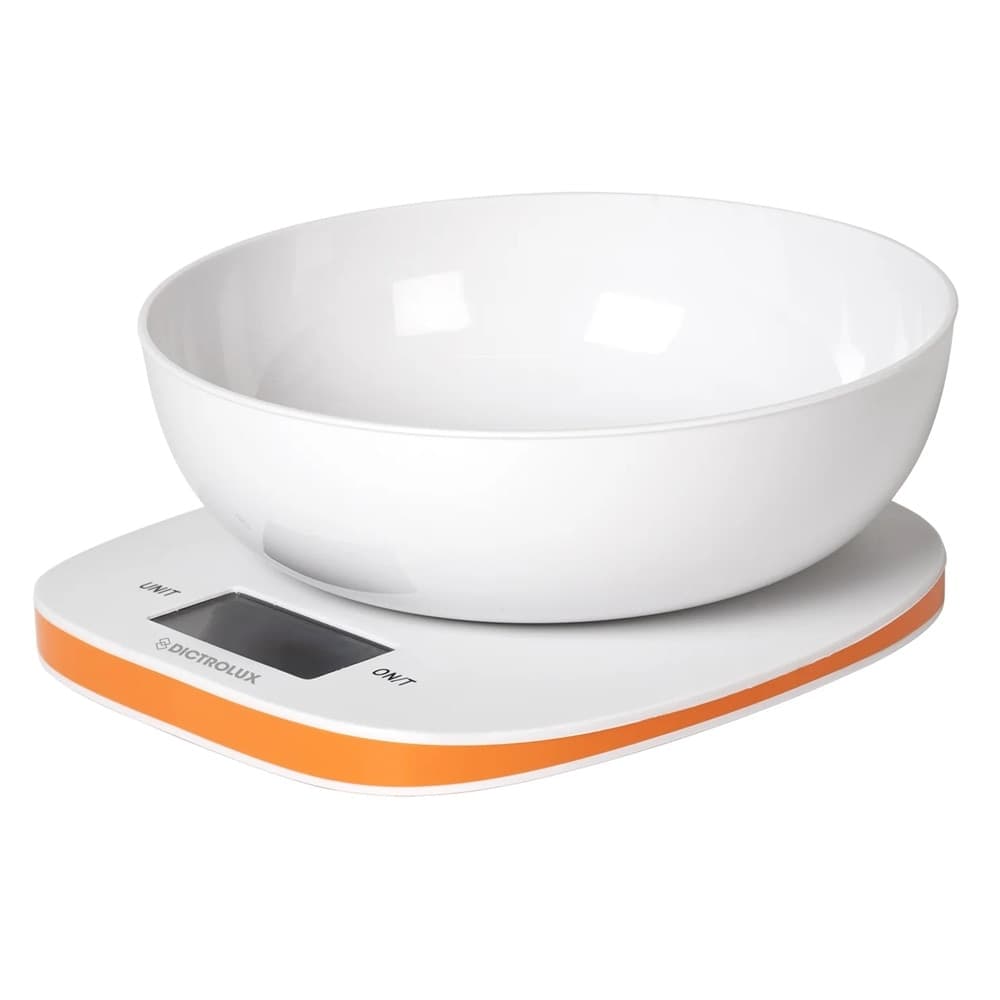 BILANCIA DA CUCINA DIGITALE PORTATA 5KG CON CIOTOLA RIMOVIBILE DISPLAY LCD RETROILLUMINATO - 3