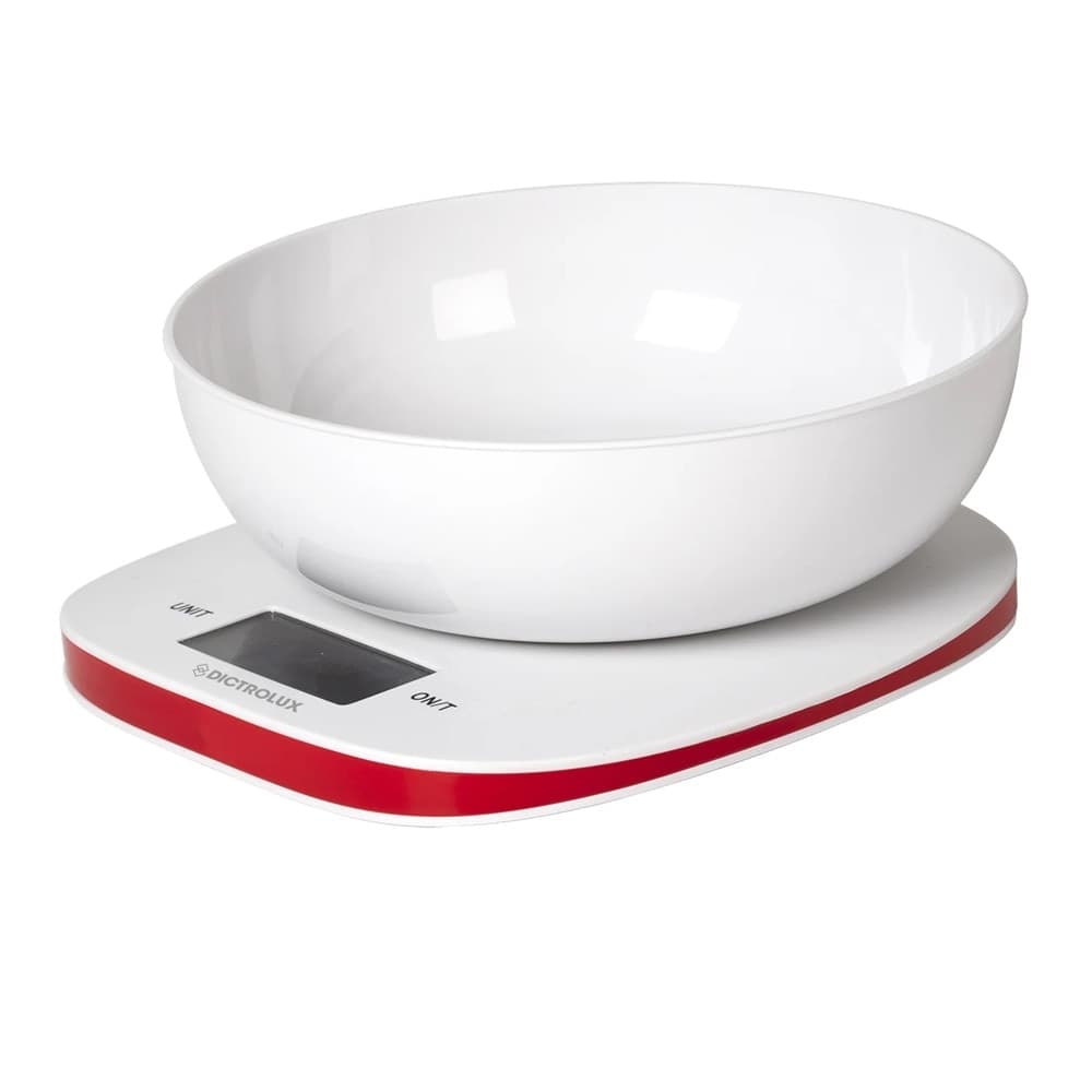 BILANCIA DA CUCINA DIGITALE PORTATA 5KG CON CIOTOLA RIMOVIBILE DISPLAY LCD RETROILLUMINATO - 4