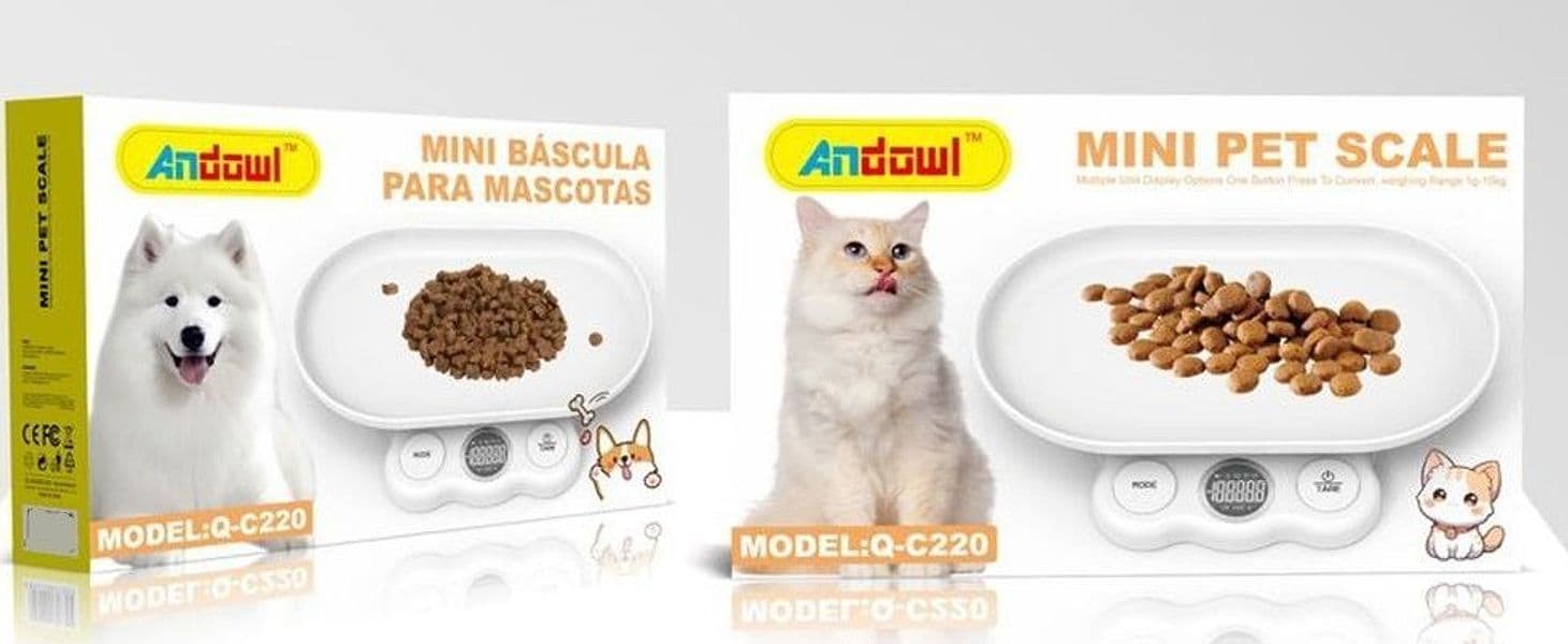 MINI BILANCIA DIGITALE PER MISURAZIONE ALIMENTI ANIMALI DOMESTICI CON CIOTOLA Q-C220 - 2