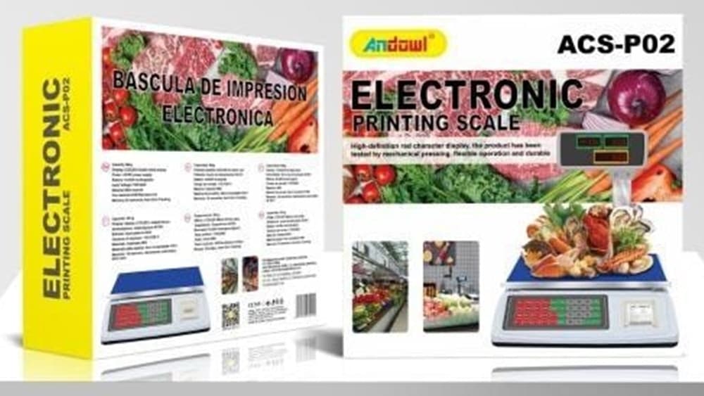 BILANCIA ELETTRONICA CON COLONNA 50KG PER VENDITA DETTAGLIO ACS-P02 CON STAMPA TERMICA - 2