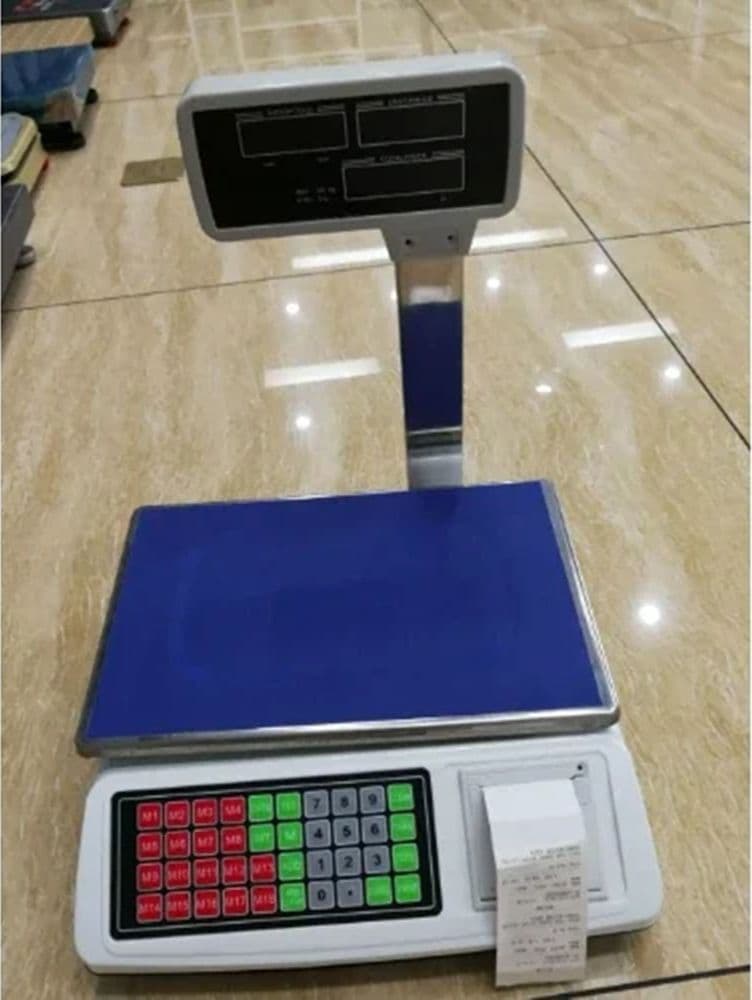 BILANCIA ELETTRONICA CON COLONNA 50KG PER VENDITA DETTAGLIO ACS-P02 CON STAMPA TERMICA - 4