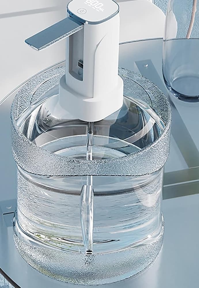 POMPA D'ACQUA DISPENSER RICARICABILE USB CON DISPLAY A LED PORTATILE PIEGHEVOLE Q-CS80 - 15