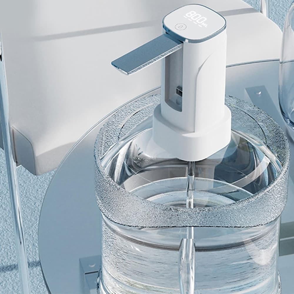 POMPA D'ACQUA DISPENSER RICARICABILE USB CON DISPLAY A LED PORTATILE PIEGHEVOLE Q-CS80 - 9