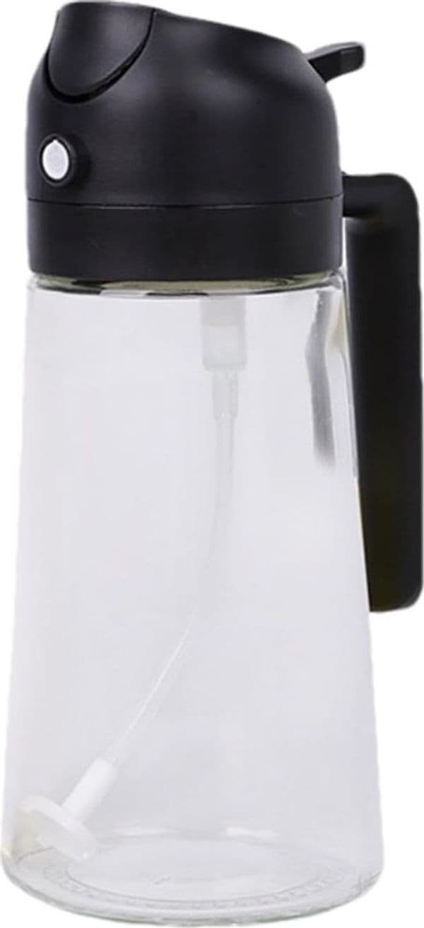 BOTTIGLIA DOSATORE PER VERSARE SPRAY OLIO OLIERA 2IN1 IN VETRO 480ML DISPENSER DA CUCINA - 7