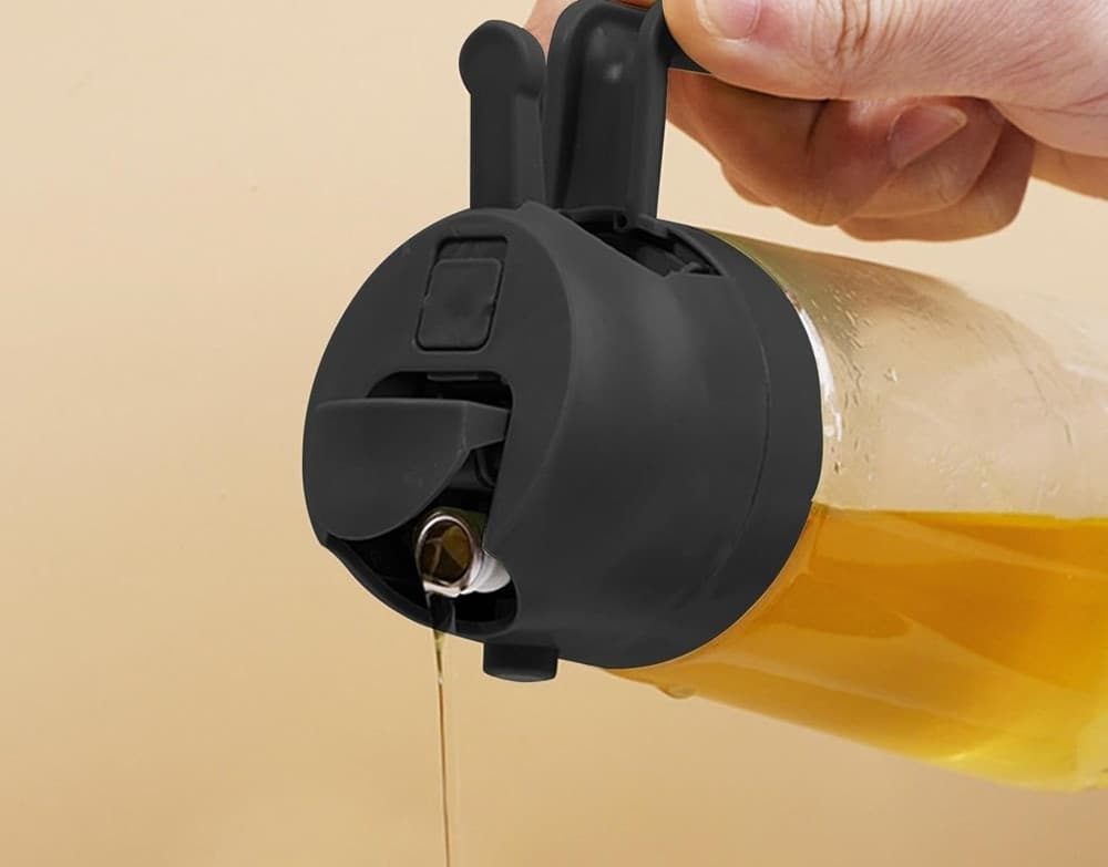 BOTTIGLIA DOSATORE PER VERSARE SPRAY OLIO OLIERA 2IN1 IN VETRO 480ML DISPENSER DA CUCINA - 9