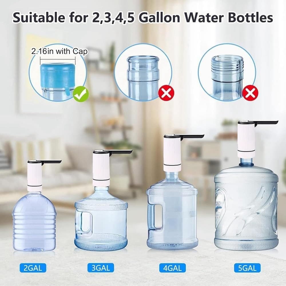 DISPENSER REFRIGERATORE D'ACQUA POMPA PORTATILE PIEGHEVOLE PER BOTTIGLIA FAMIGLIA UFFICIO - 6