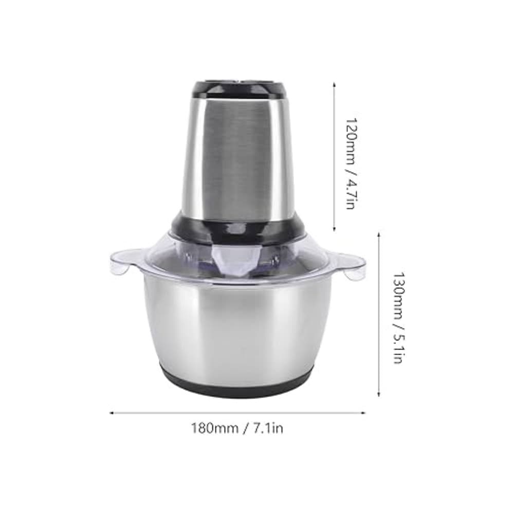 TRITATUTTO ELETTRICO ACCIAIO 3 LITRI FRULLATORE PROFESSIONALE DA CUCINA 4 LAME - 5