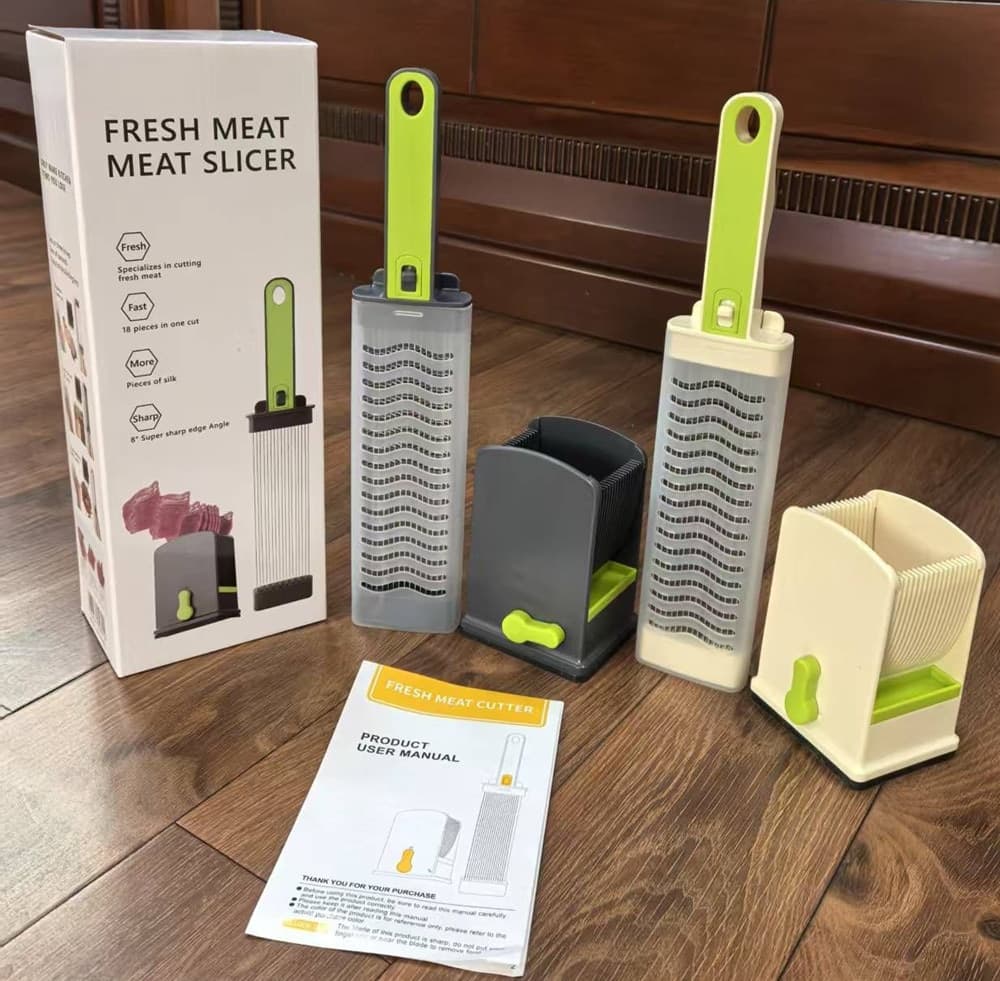 AFFETTATRICE MANUALE PER CARNE FRESCA MANZO MAIALE DISPOSITIVO PER TAGLIARE REGOLABILE - 3