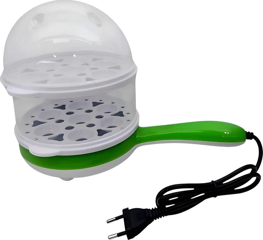 MINI PADELLA ANTIADERENTE ELETTRICA CUOCIUOVA MULTIFUNZIONALE 3 IN 1 PER UOVA SODE VERDURE - 2