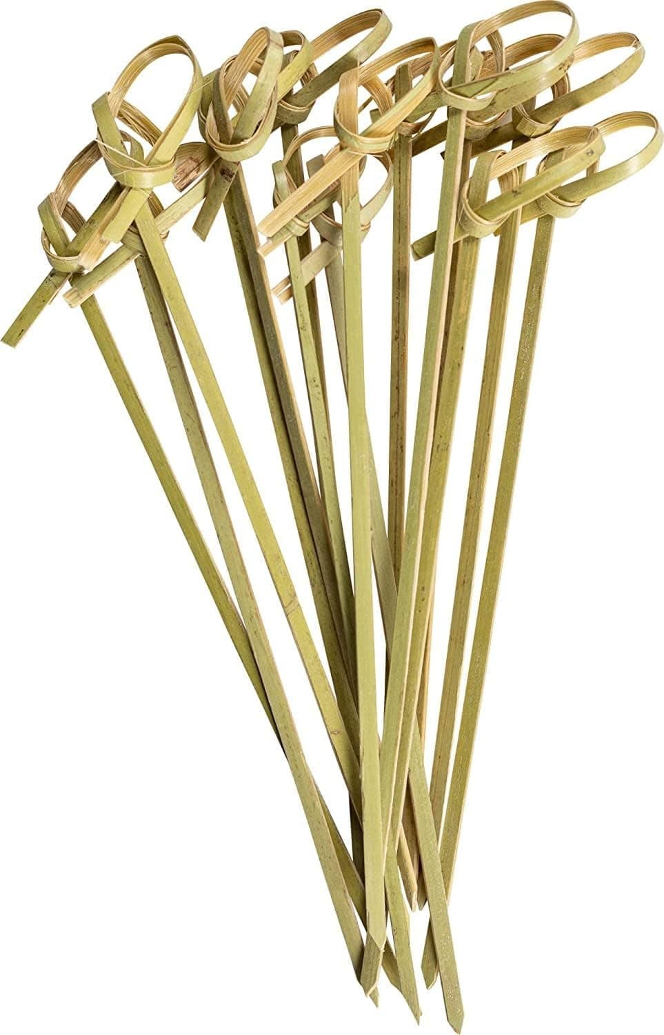SET 3 PZ DA 25 SPIEDINI STUZZICADENTI IN BAMBÙ 9 CM CON NODO PER ANTIPASTI COCKTAIL 617271 - 4