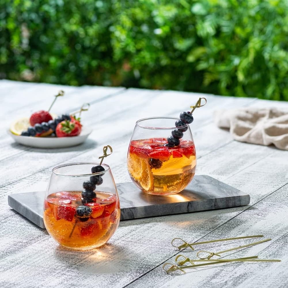 SET 3PZ DA 25 SPIEDINI STUZZICADENTI IN BAMBÙ 12CM CON NODO PER ANTIPASTI COCKTAIL 617270 - 8