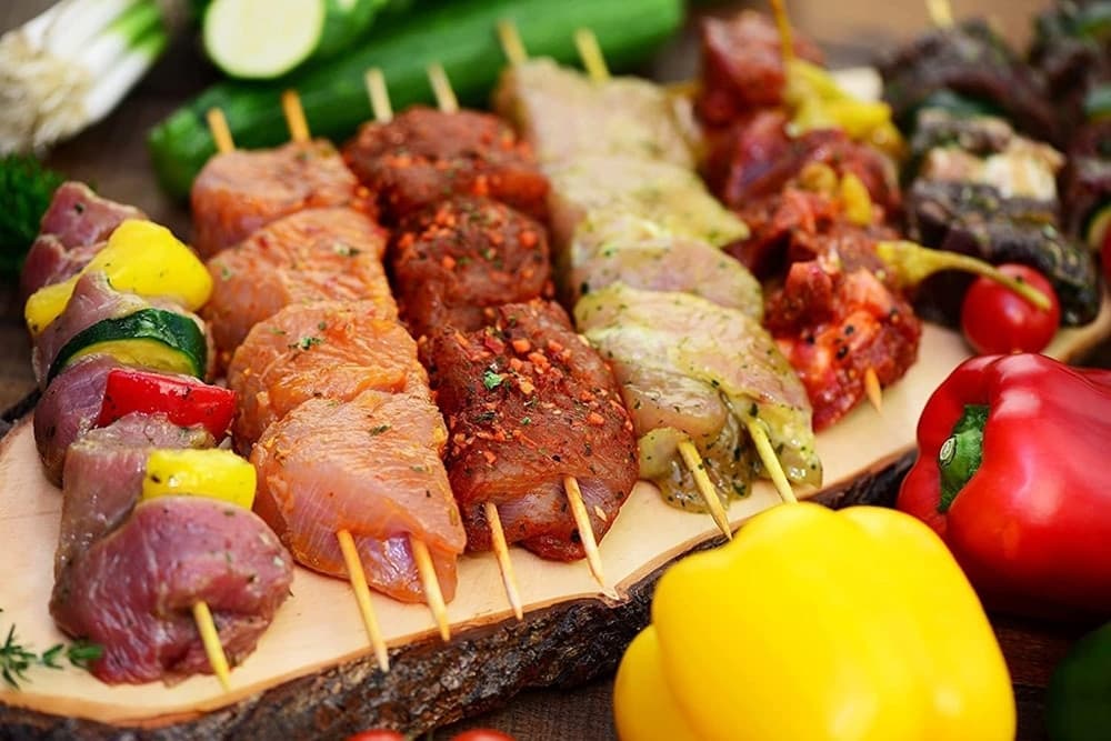 SET 4PZ DA 90 SPIEDINI IN BAMBÙ BASTONCINI 20 CM STUZZICADENTI LUNGHI PER BARBECUE 634144 - 7