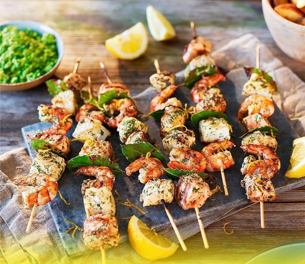 SET 4 PZ DA 45 SPIEDINI IN BAMBÙ BASTONCINI 4MMX40CM STUZZICADENTI LUNGHI BARBECUE 634151 - 4