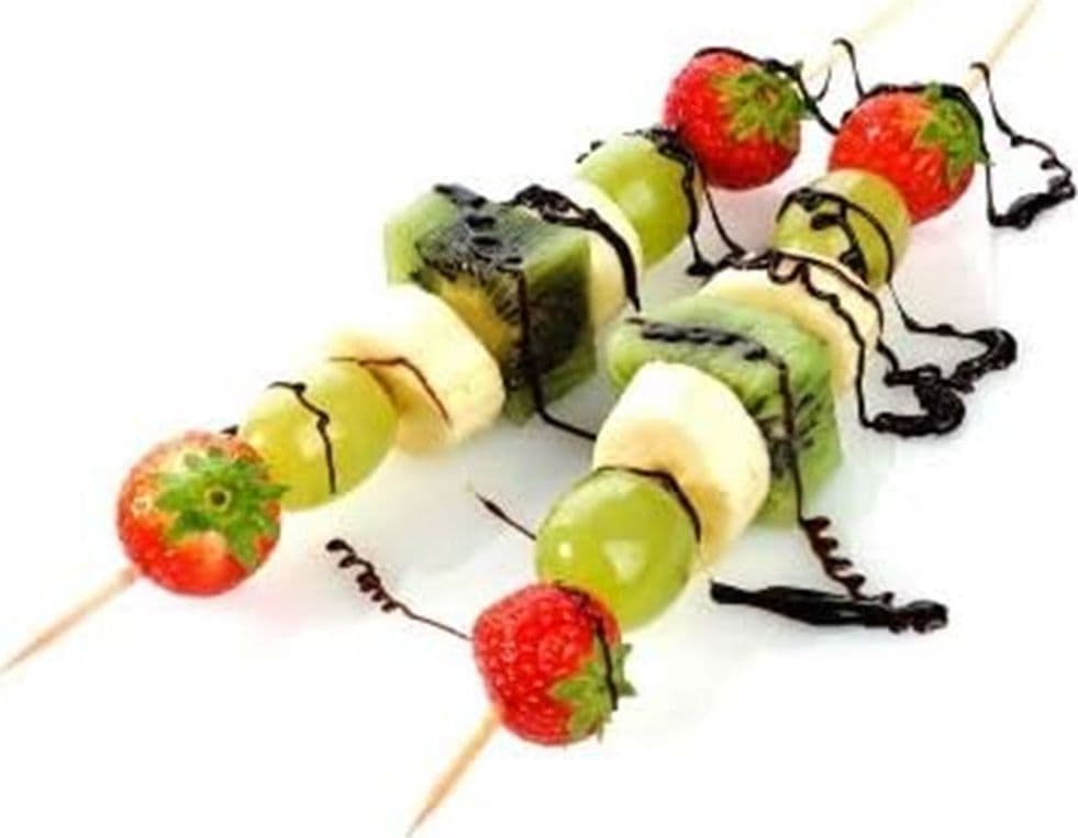SET 4 PZ DA 45 SPIEDINI IN BAMBÙ BASTONCINI 4MMX40CM STUZZICADENTI LUNGHI BARBECUE 634151 - 8