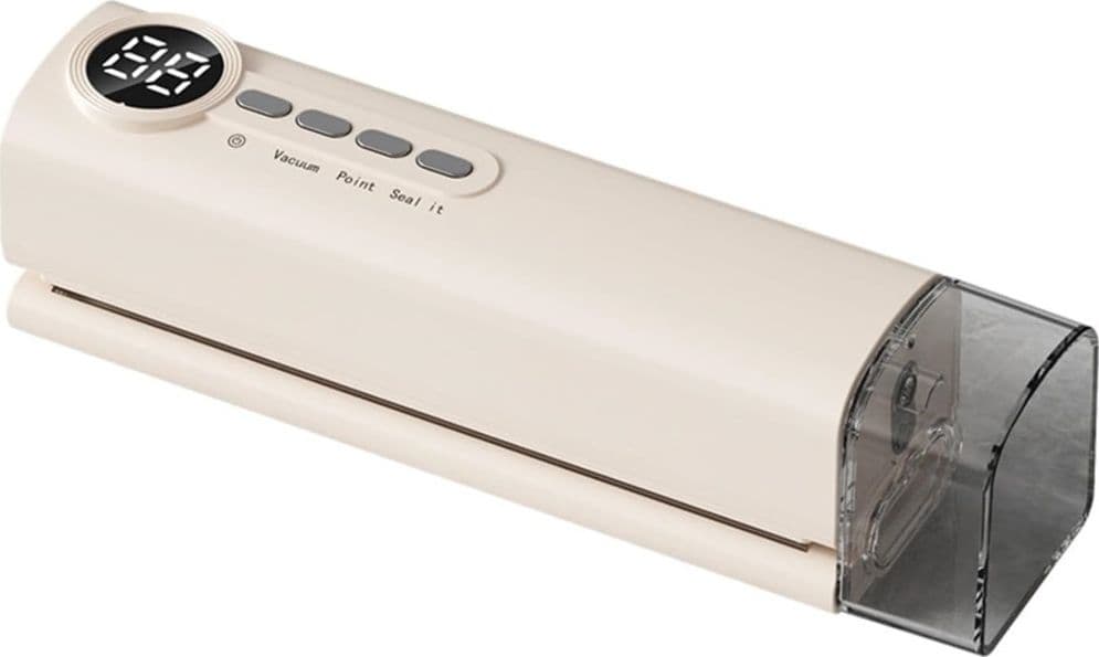 MACCHINA SOTTOVUOTO PORTATILE MULTIFUNZIONE SENZA FILI RICARICA USB DISPLAY LED ALIMENTI - 2