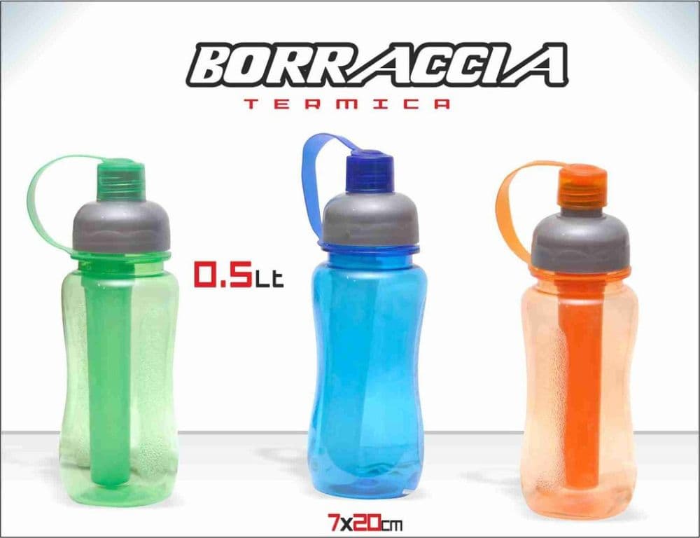 Borraccia termica 0,5L con sistema refrigerante – bottiglia sportiva in plastica per bevande fresche - 2