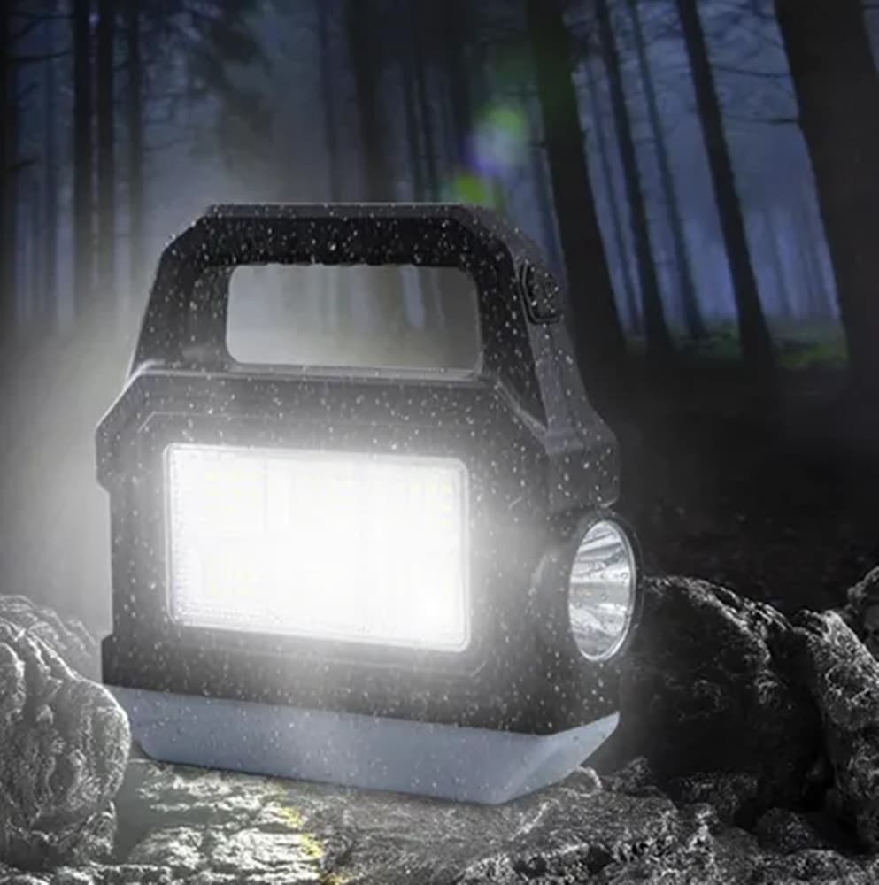 TORCIA SOLARE PORTATILE LAMPADA RICARICABILE LUCE PER PESCA EMERGENZE CAMPEGGIO CACCIA - 7