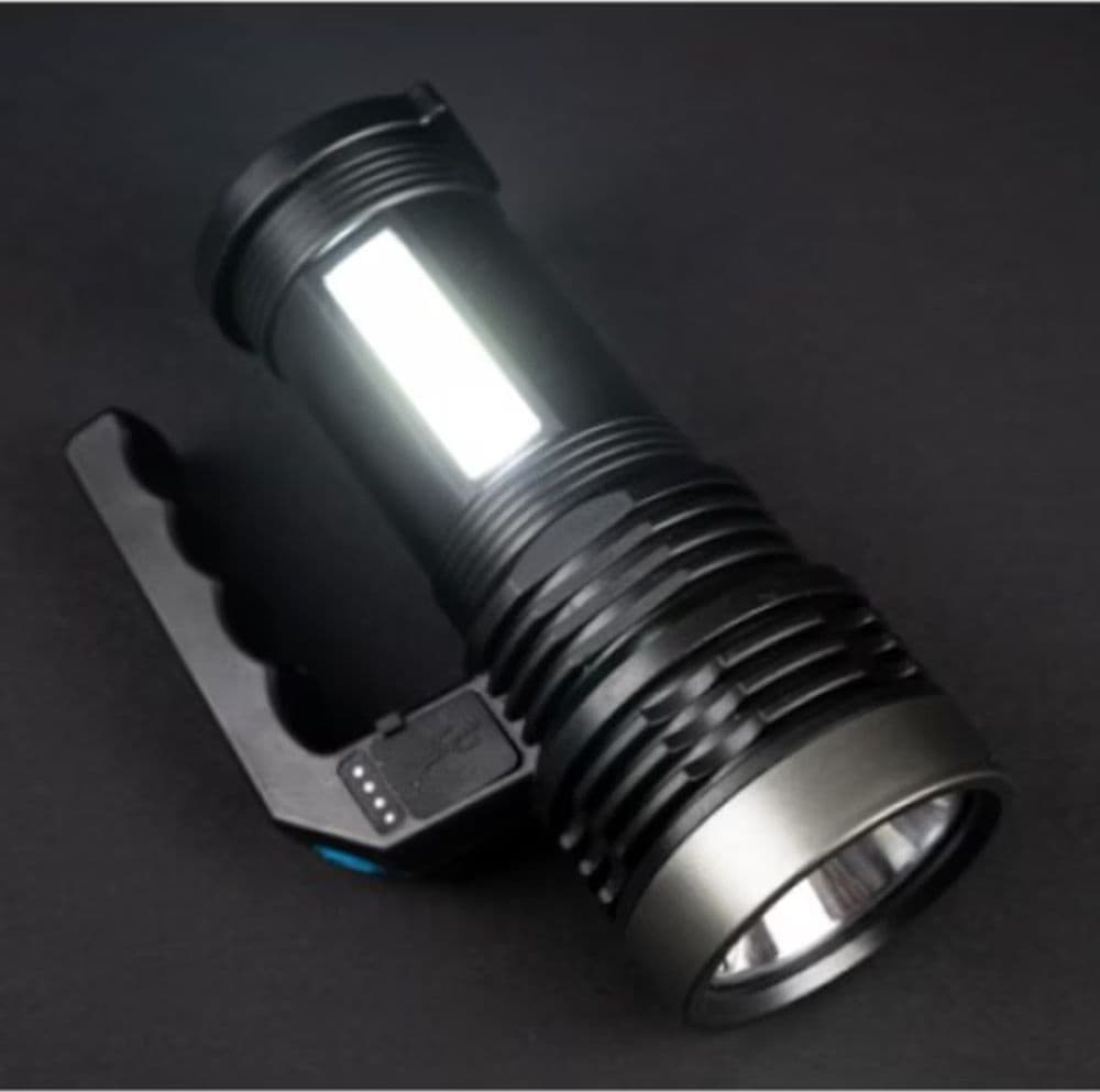 TORCIA ELETTRICA PORTATILE RICARICABILE USB DOPPIA FUNZIONE LUCE LED+COB EMERGENZA Q-LED556 - 11
