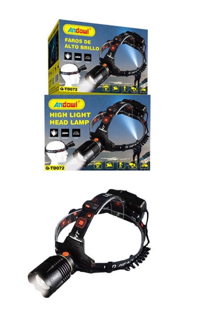 LAMPADA FRONTALE A LED AD ALTA LUMINOSITÀ RICARICABILE USB PORTATILE REGOLABILE Q-TD072 - 3