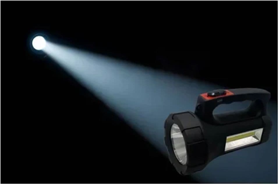 TORCIA FARETTO PORTATILE A LED RICARICABILE PROIETTORE DIGITALE MULTIFUNZIONE 15W Q-LED15 - 3