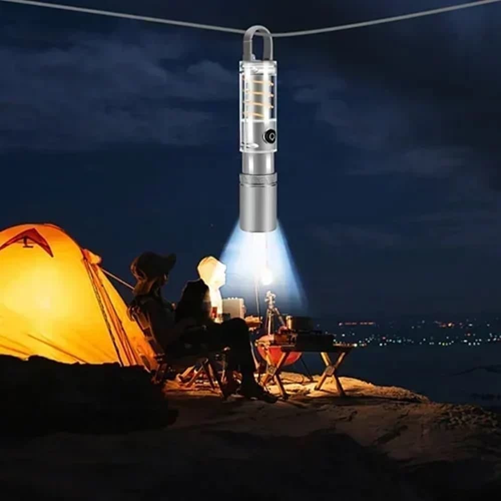 TORCIA ELETTRICA RICARICABILE LED IN ALLUMINIO CON CLIP 808PRO TELESCOPICA 4 MODALITÀ LUCE - 5