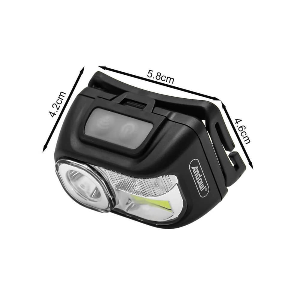 LAMPADA FRONTALE A LED RICARICABILE IMPERMEABILE AD ALTA LUMINOSITÀ 400LM Q-TD208 - 4