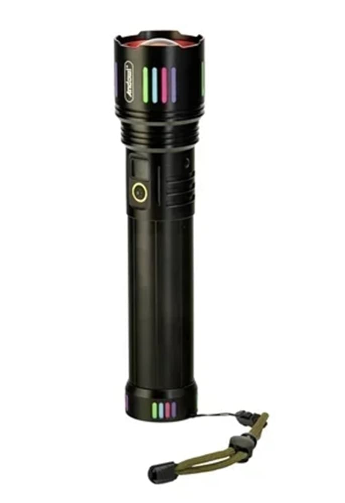 TORCIA IN LEGA DI ALLUMINIO LUCE POTENTE LED ELETTRICA PORTATILE RICARICABILE ZOOM L660 - 4