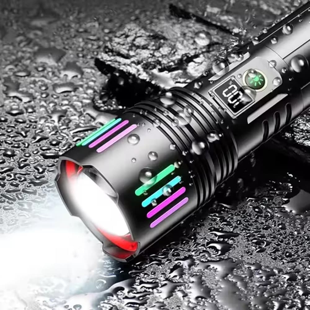 TORCIA IN LEGA DI ALLUMINIO LUCE POTENTE LED ELETTRICA PORTATILE RICARICABILE ZOOM L660 - 7