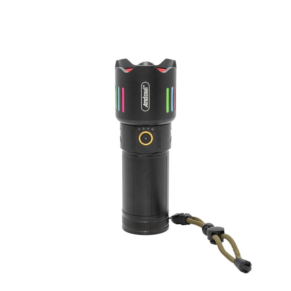 TORCIA ELETTRICA ALTA POTENZA BATTERIA RICARICABILE LED PORTATILE INDICATORE CARICA Q-ST80 - 4