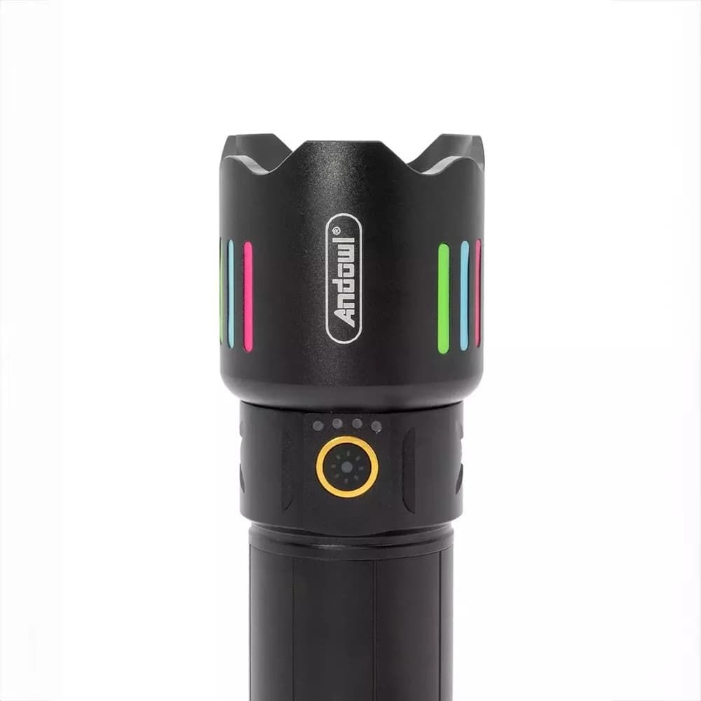 TORCIA ELETTRICA ALTA POTENZA BATTERIA RICARICABILE LED PORTATILE INDICATORE CARICA Q-ST80 - 6