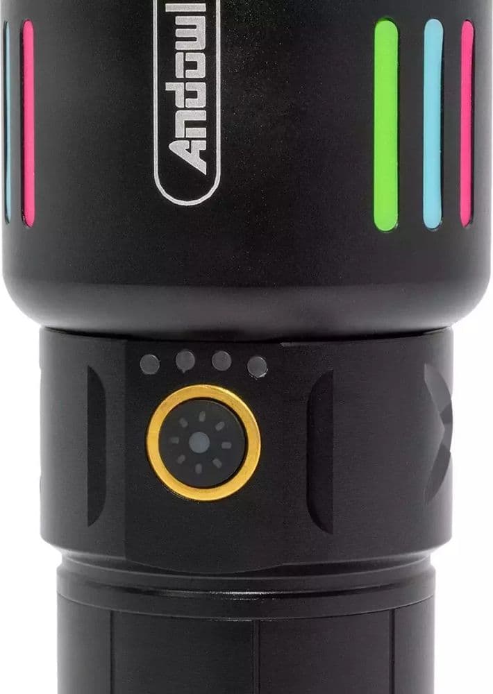 TORCIA ELETTRICA ALTA POTENZA BATTERIA RICARICABILE LED PORTATILE INDICATORE CARICA Q-ST80 - 7
