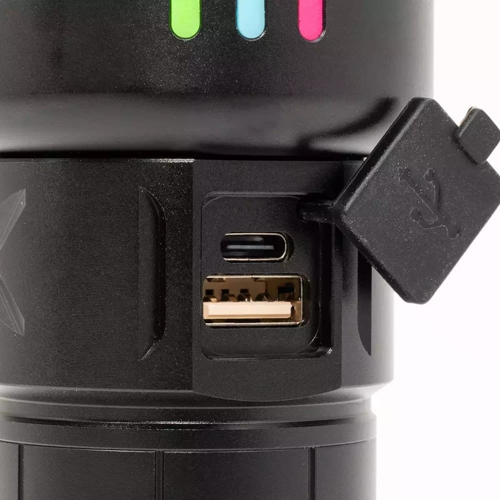 TORCIA ELETTRICA ALTA POTENZA BATTERIA RICARICABILE LED PORTATILE INDICATORE CARICA Q-ST80 - 8