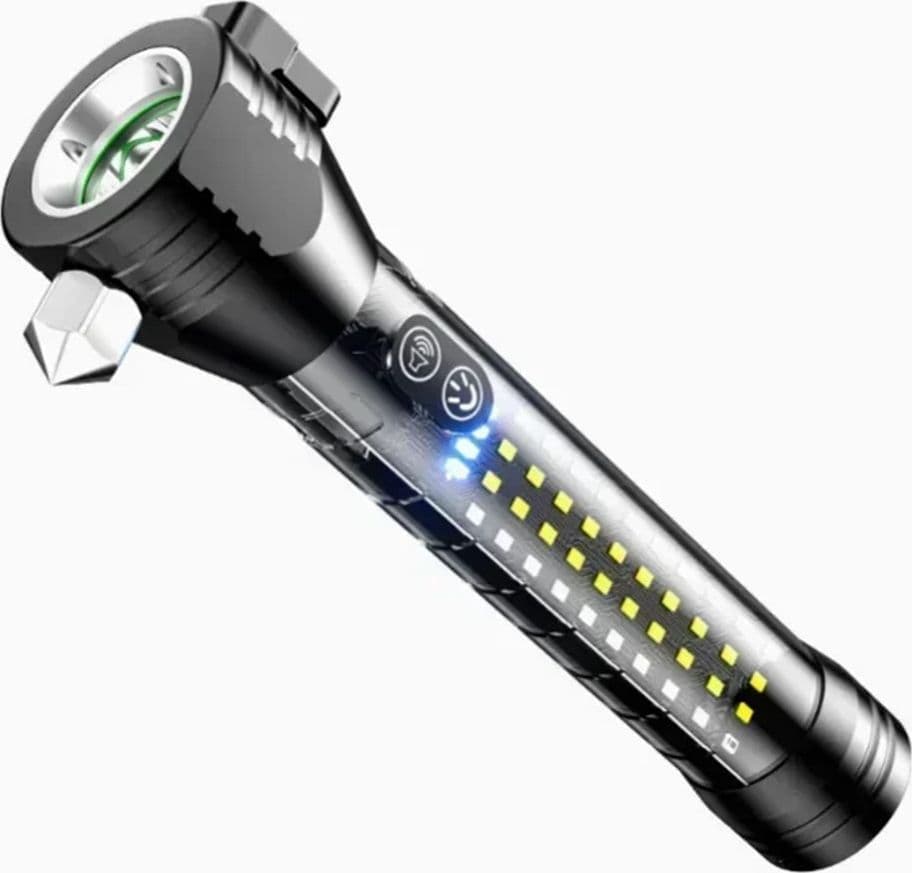 TORCIA ELETTRICA RICARICABILE MULTIUSO A LED IN ALLUMINIO Q-D650 EMERGENZA MARTELLO - 2