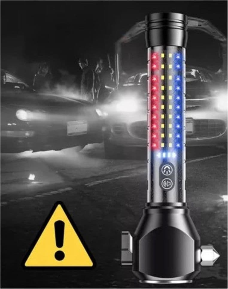 TORCIA ELETTRICA RICARICABILE MULTIUSO A LED IN ALLUMINIO Q-D650 EMERGENZA MARTELLO - 6