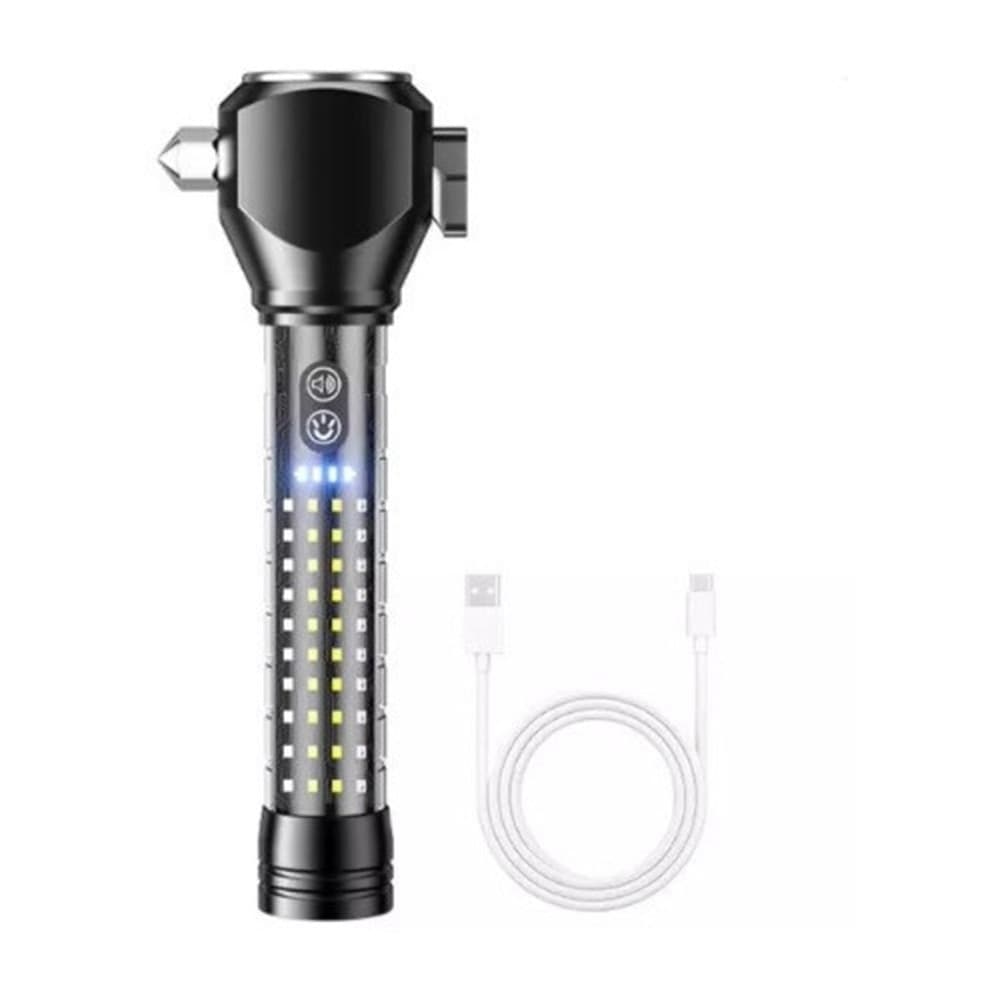 TORCIA ELETTRICA RICARICABILE MULTIUSO A LED IN ALLUMINIO Q-D650 EMERGENZA MARTELLO - 7