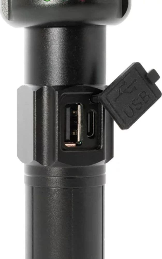 TORCIA ELETTRICA IN LEGA DI ALLUMINIO RICARICABILE PROFESSIONALE LED IMPERMEABILE Q-D977B - 4