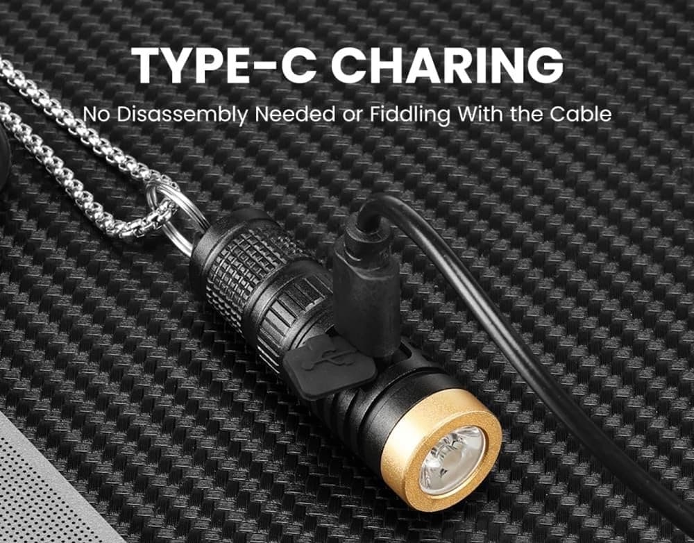 MINI TORCIA A LED RICARICABILE PORTACHIAVI ​​METALLO CON BULBO TG3 MULTIFUNZIONALE - 4