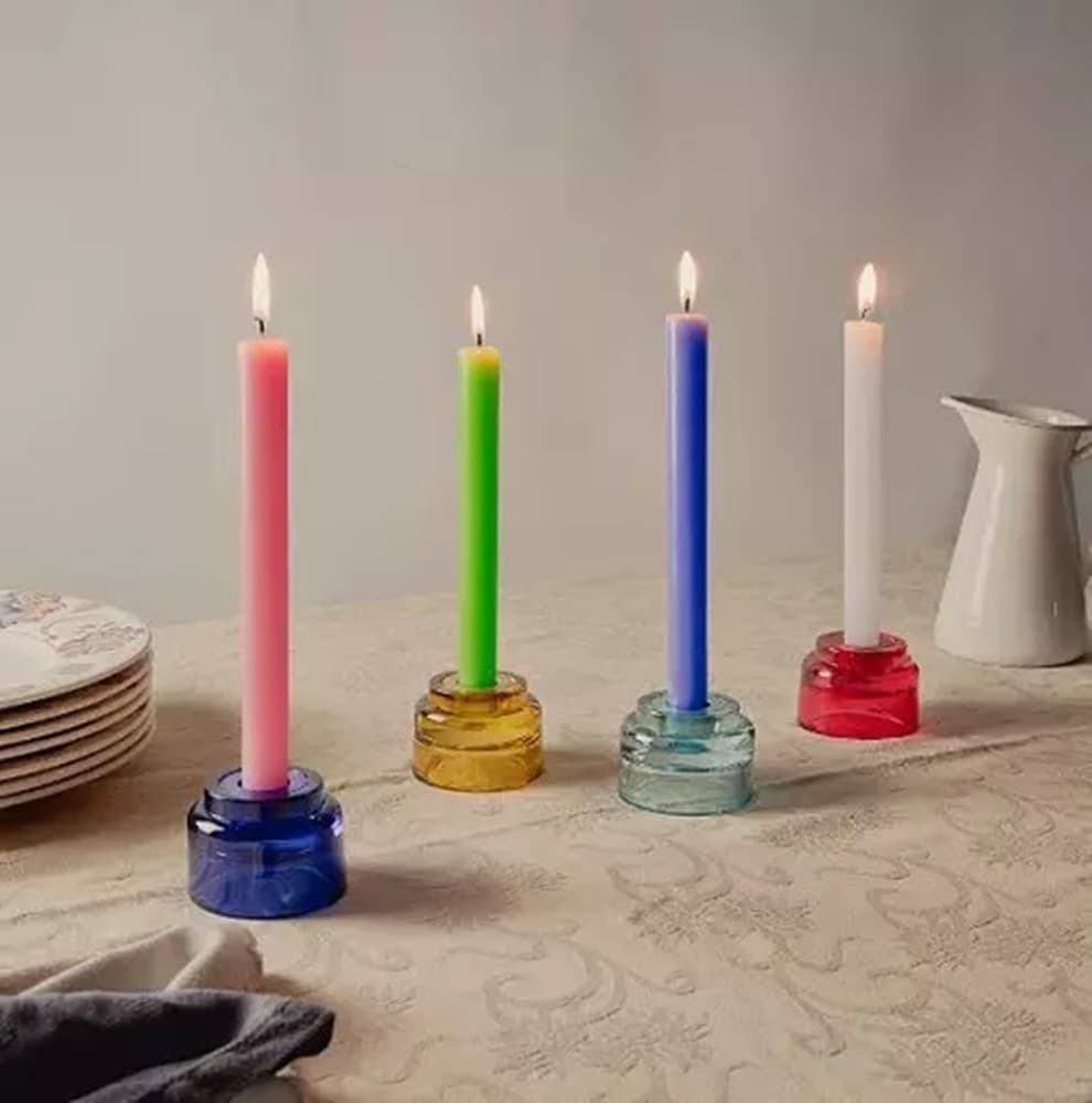 SET DA 12 CANDELE PROFUMATE FRAGRANZA AL MIELE CILINDRICHE 200X20 MM AMBIENTI 021184A - 2
