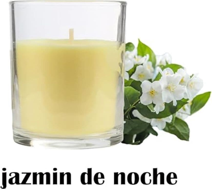 CANDELA CERA VEGETALE AROMATICA IN VASO DECORATIVA PROFUMATA AL GELSOMINO 125GR 093051 - 4