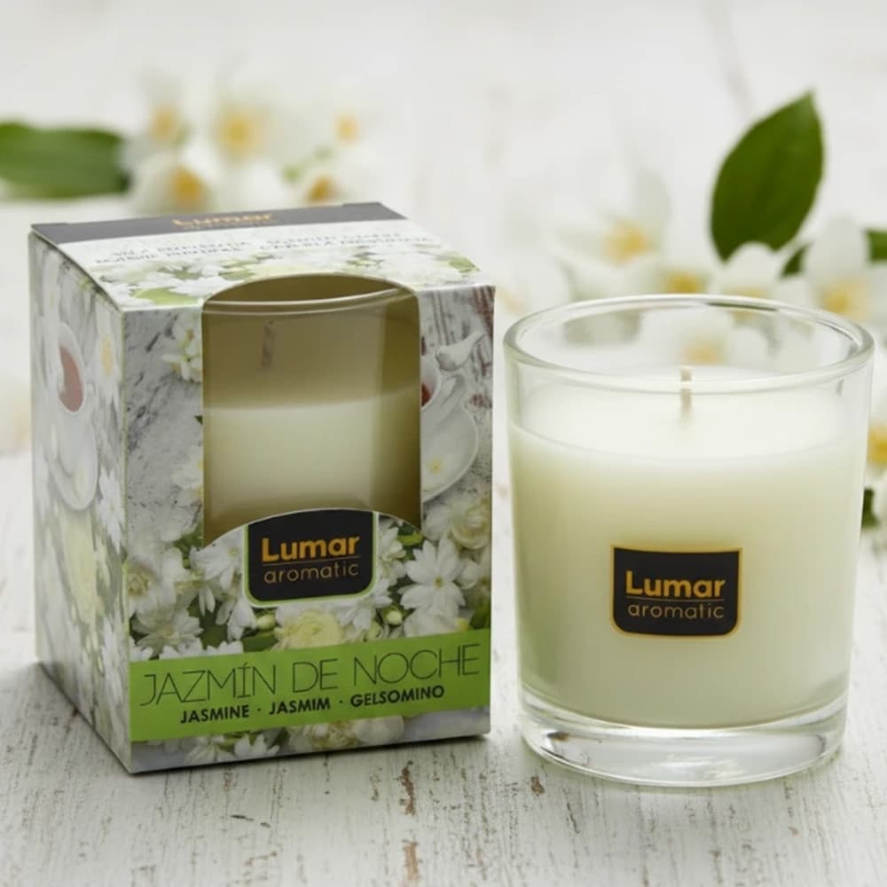 CANDELA CERA VEGETALE AROMATICA IN VASO DECORATIVA PROFUMATA AL GELSOMINO 125GR 093051 - 6
