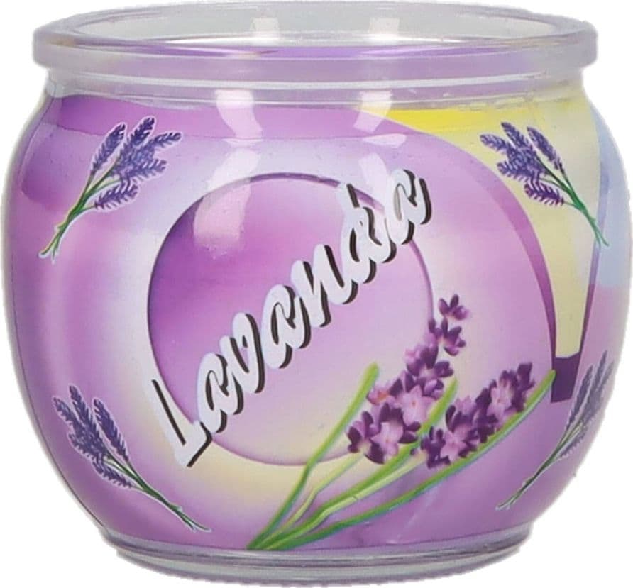 SET 12PZ CANDELA IN VASETTO DI VETRO PROFUMO ALLA LAVANDA AMBIENTE DECORATIVO 295470 - 6