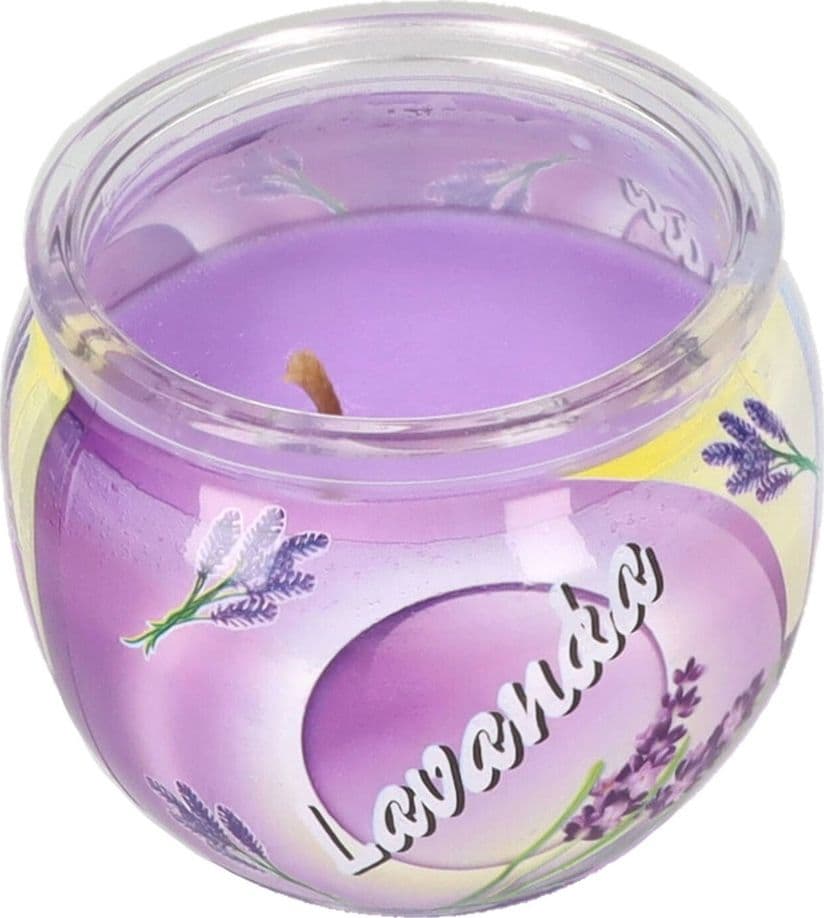 SET 12PZ CANDELA IN VASETTO DI VETRO PROFUMO ALLA LAVANDA AMBIENTE DECORATIVO 295470 - 7
