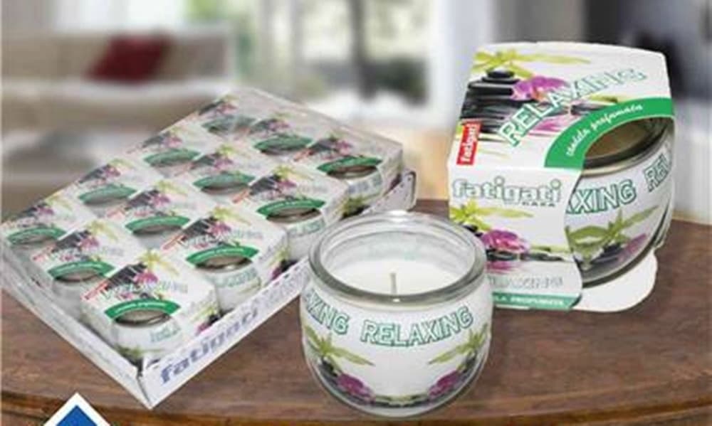 SET 12PZ CANDELA IN VASETTO VETRO PROFUMO RELAXING RILASSANTE AMBIENTE DECORATIVO 382231 - 3