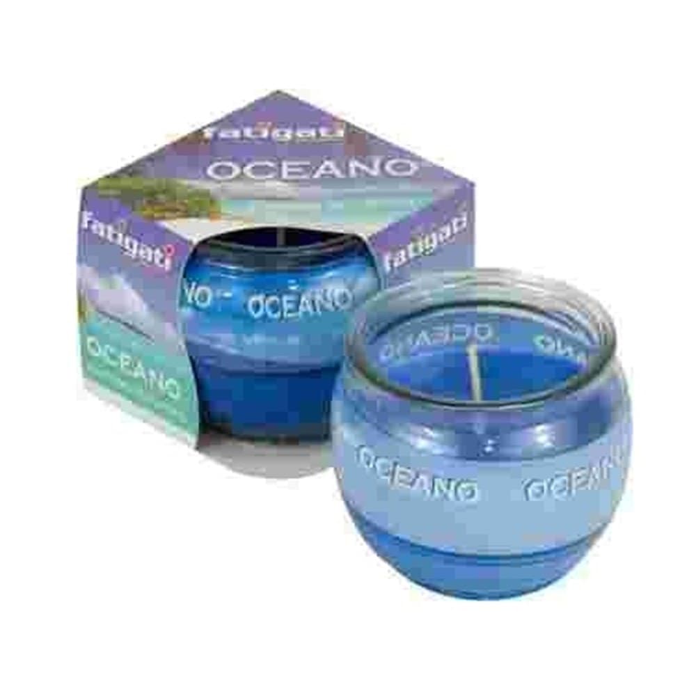 SET 12 PZ CANDELA IN VASETTO DI VETRO PROFUMO OCEANO PER AMBIENTE DECORATIVO 295524A - 6