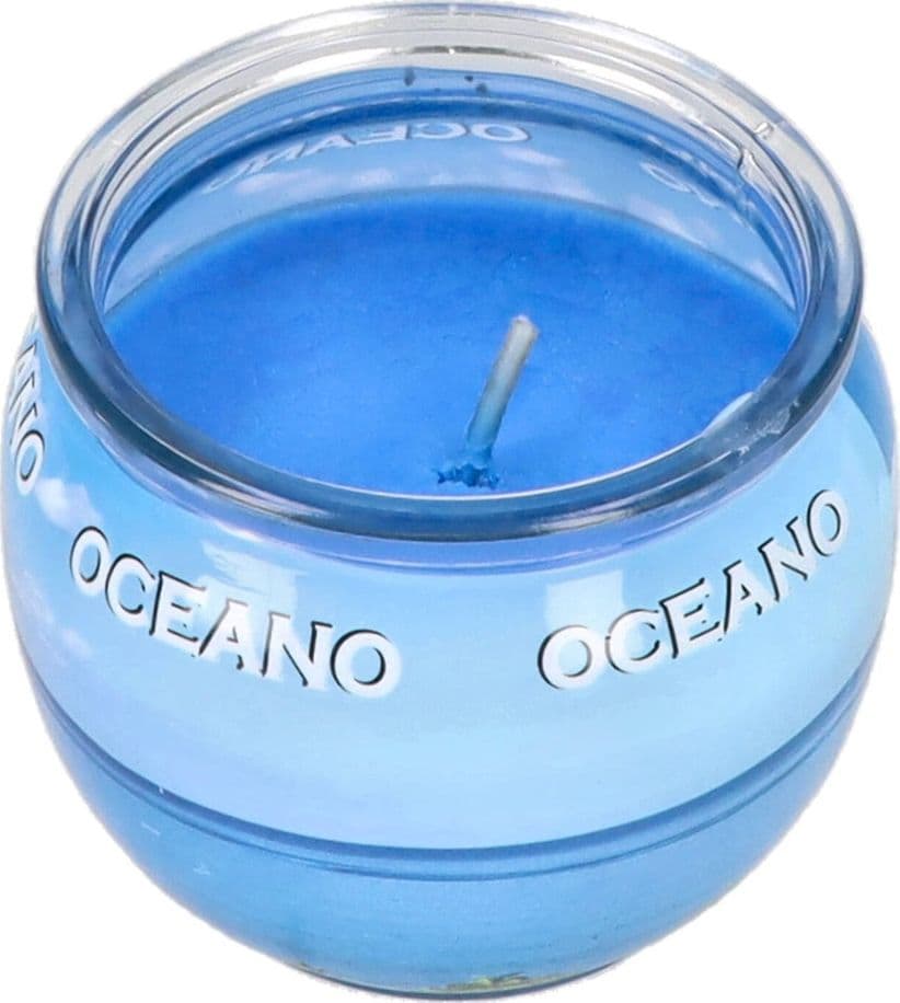 SET 12 PZ CANDELA IN VASETTO DI VETRO PROFUMO OCEANO PER AMBIENTE DECORATIVO 295524A - 7