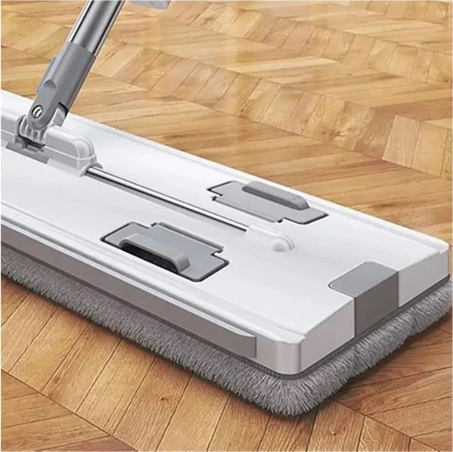 MOCIO PIATTO GIREVOLE A 360° PER PULIZIA LAVA PAVIMENTI STRIZZATORE MANICO REGOLABILE - 6
