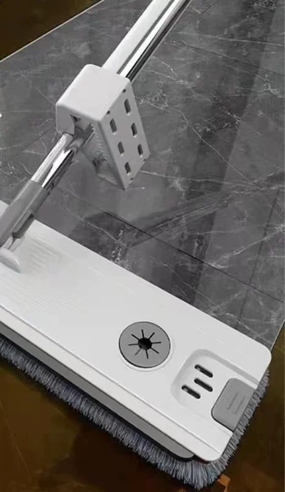 SCOPA MOCIO PIATTO CON PANNI IN MICROFIBRA STRIZZATORE PER PULIZIA LAVA PAVIMENTI CASA - 14